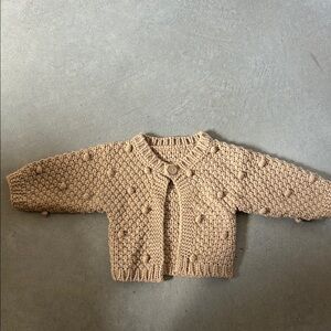 Cozy Knit Kids Sweater in Tan
